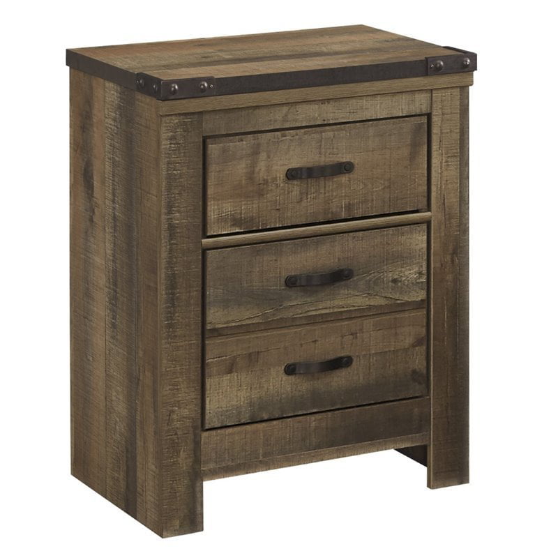 Bowery Hill 2 Drawer Night Stand in Brown