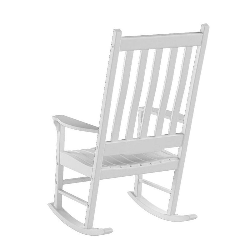 Northbeam Solid Acacia Hardwood Outdoor Patio Slatted Back Rocking Chair