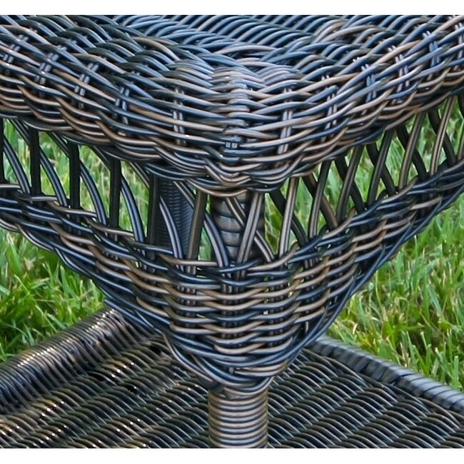 Portside Dark Roast Outdoor Wicker Side Table