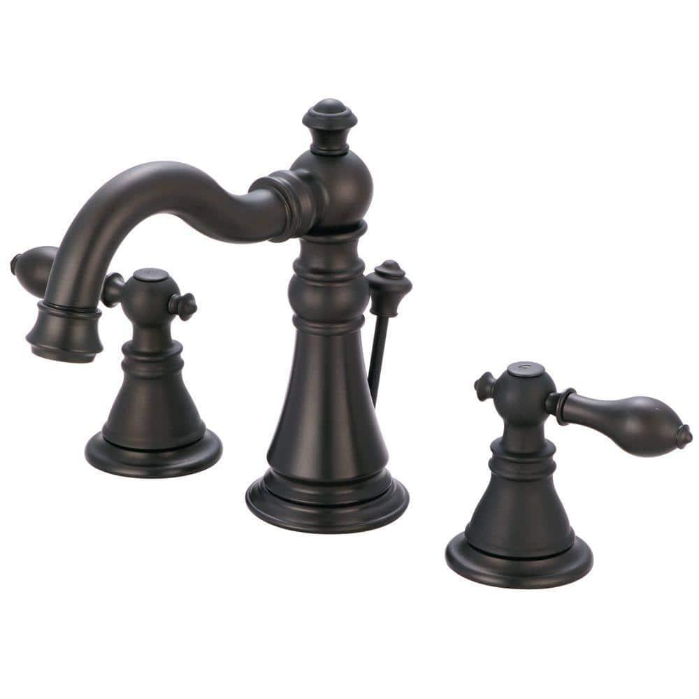 Kingston Brass 8 in Widespread 2Handle Bathroom Faucet in Oil Rubbed Bronze