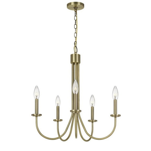 Benjara BM233250 Metal Chandelier with 5 Candelabr...