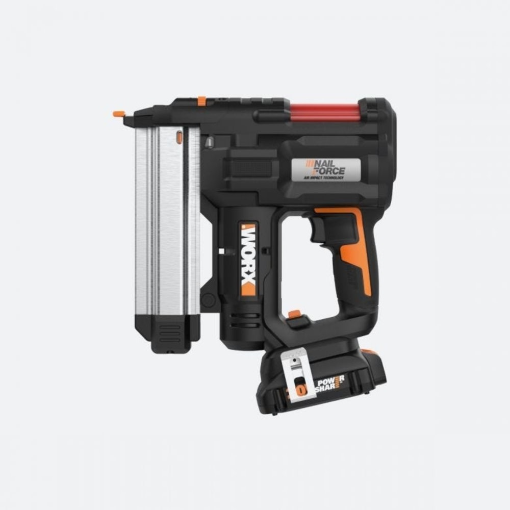 Worx 20V Power Share Cordless 18 Gauge 2 in 1 Nail and Staple Gun Kit ;