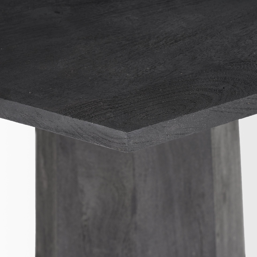 Maxine Dark Brown Solid Wood Hexagonal Foyer Table