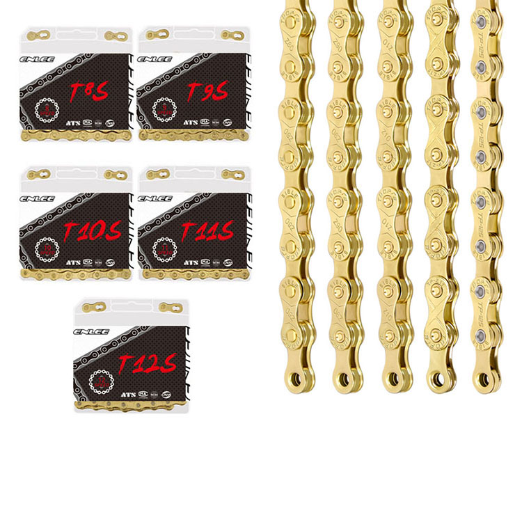 Cycling Parts ENLEE Anti Rust Mountain Road Bicycle Chain 8/9/10/11/12 Speed Gold MTB Bike Chains