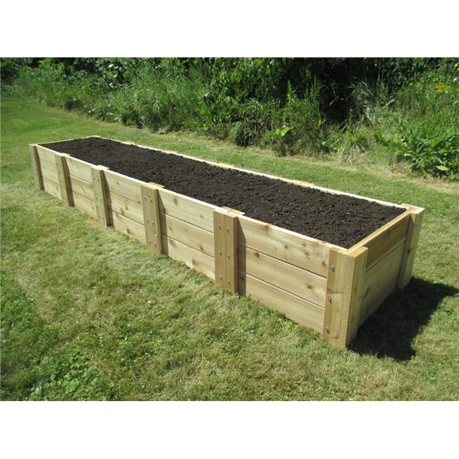 Infinite Cedar RB2x10x16.5 Deep Root Cedar Raised Garden Bed&#44; 2 ft. x 10 ft. x 16.5 in.