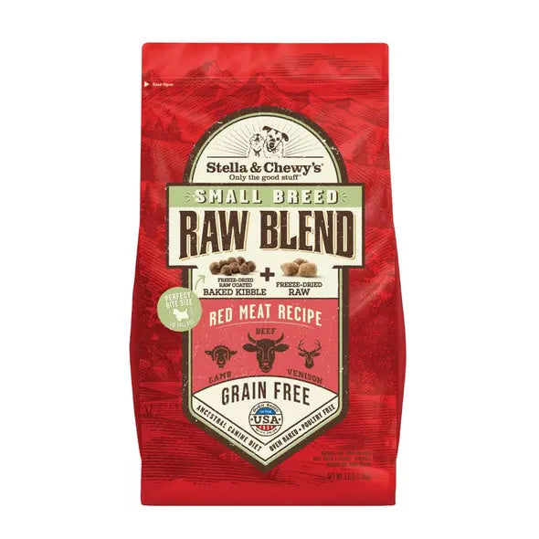 Stella and Chewy Raw Blend Kibble Red Meat Recipe Small Breed Dry Dog ;