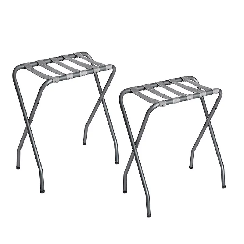 Folding Metal Luggage Rack， Pack of 2