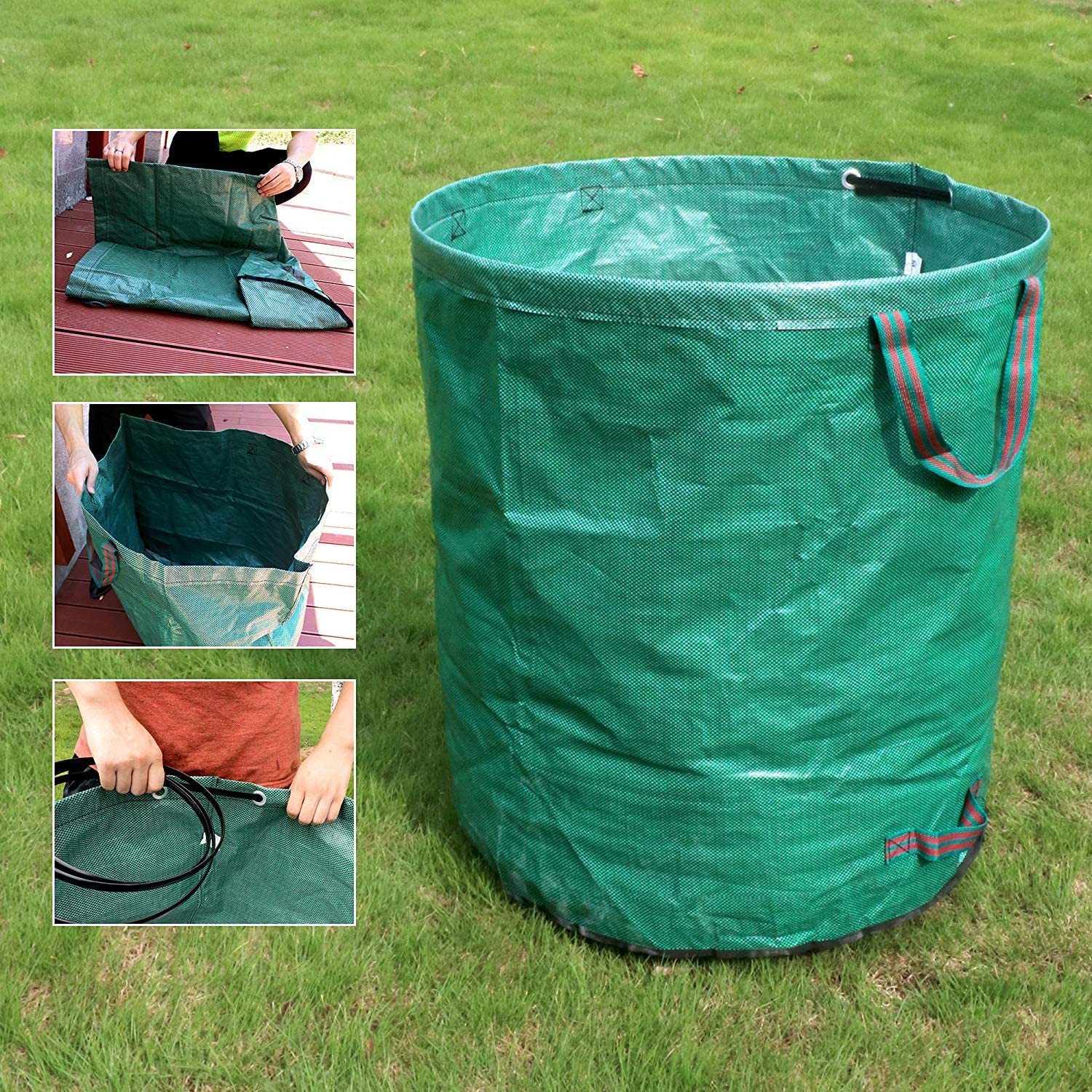 Gartol 3-Pack 72 Gallons Garden Waste Bags,Yard Waste Bags for Collecting Leaves Grass Clippings