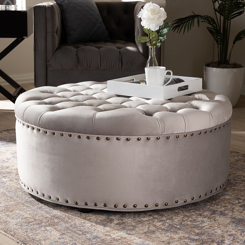 Baxton Studio Iglehart Ottoman