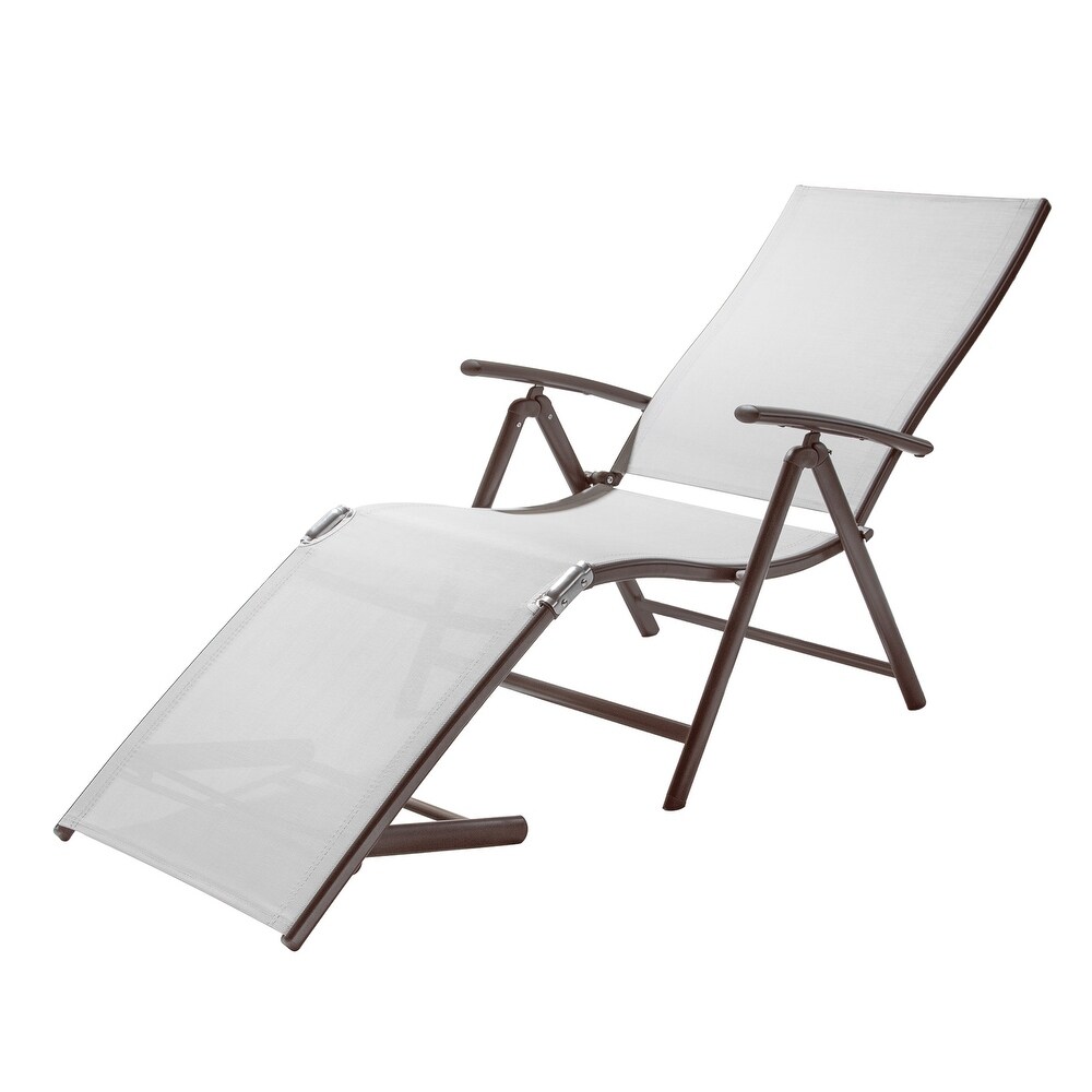 Pellebant Outdoor Adjustable Patio Chaise Lounge Chair and Table Set   N/A