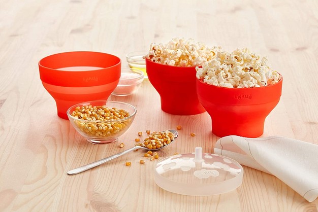 Lekue Mini Microwave Popcorn Maker Single Serving