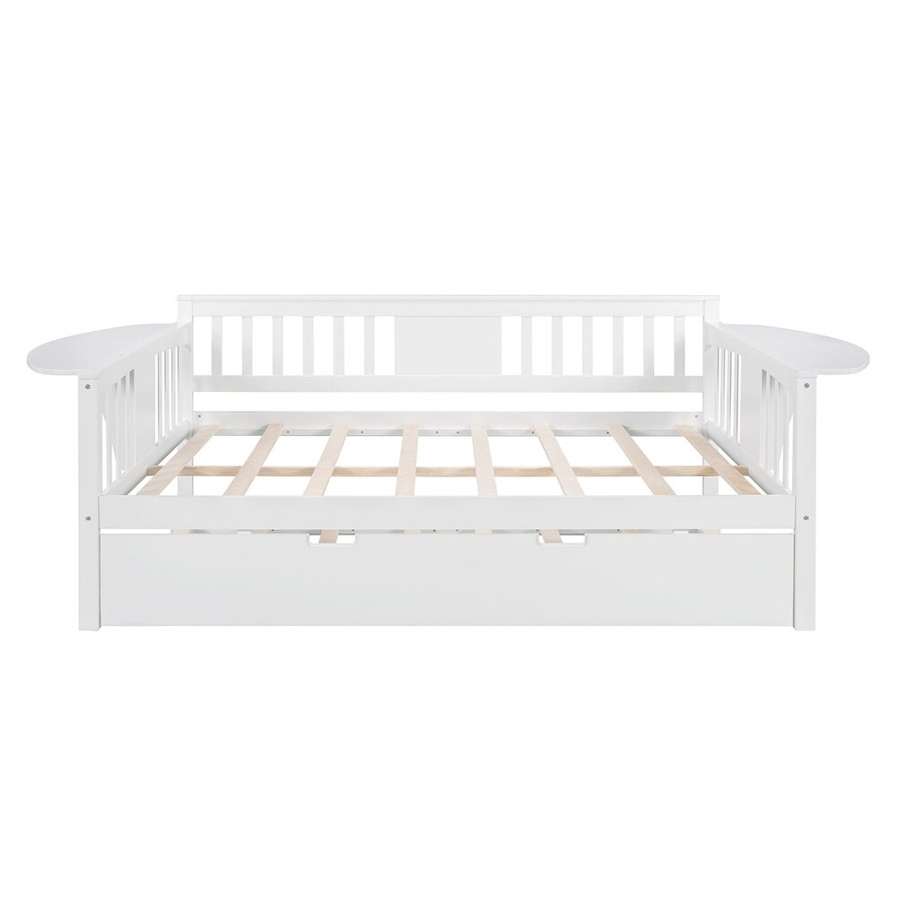 Merax Wooden Daybed with Twin Trundle Bed