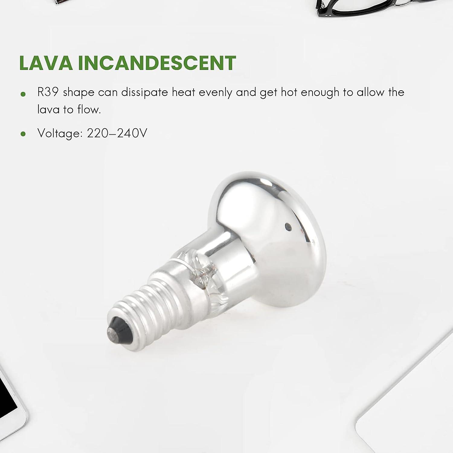 Lava Lamp Replacement Bulb 3Pcs E14 R39 30W Clear Incandescent Spotlight Screw-in Light Bulb