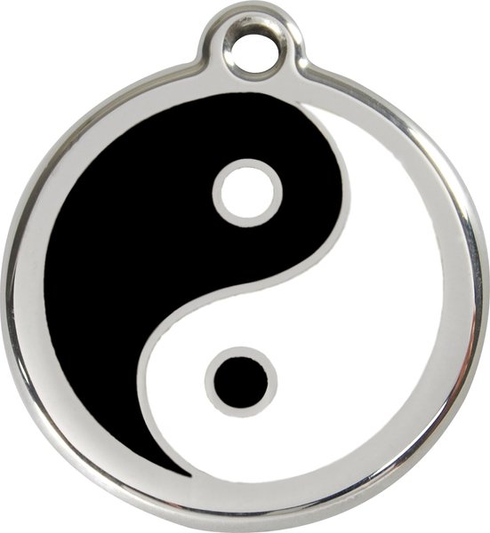 Red Dingo Yin and Yang Stainless Steel Personalized Dog and Cat ID Tag