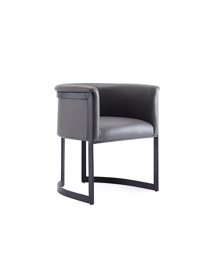 Manhattan Comfort Corso 26.38 Faux Leather Upholstered Metal Dining Chair