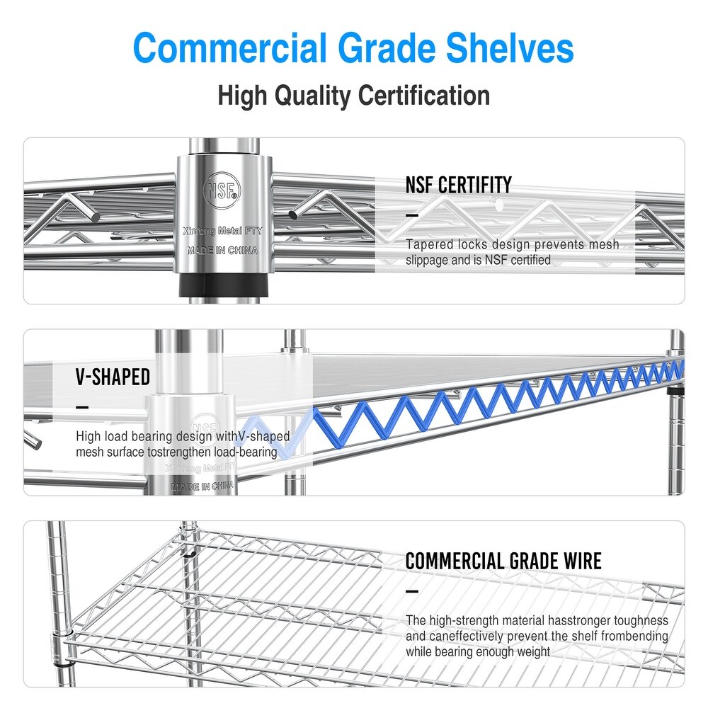 6 Tier Wire Shelving Unit