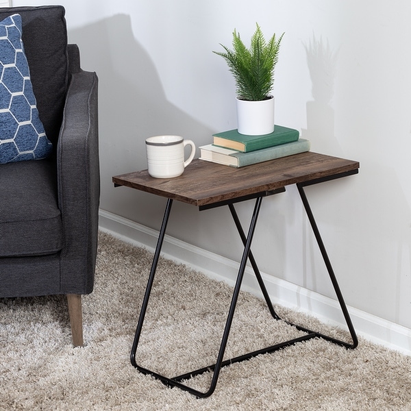 Square Side Table， Black