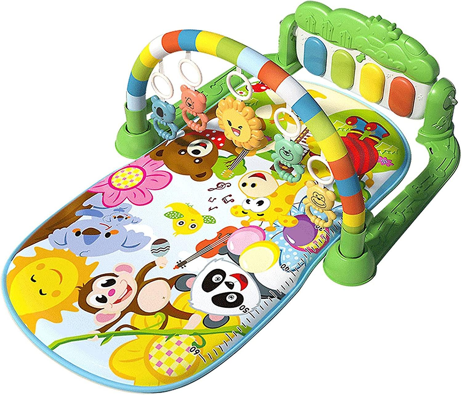 Baby Gym Play Mat Activity Center For Infants And Toddlers The Play Gym Baby Activity and Tummy Time Mat | Developmental Play Gym Washable Musical Activ