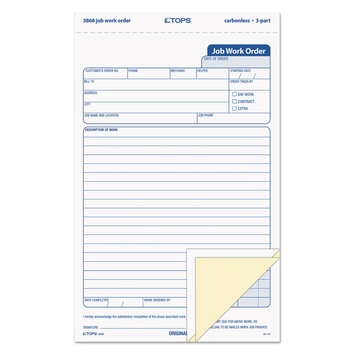 Job Work Order by TOPSandtrade; TOP3868