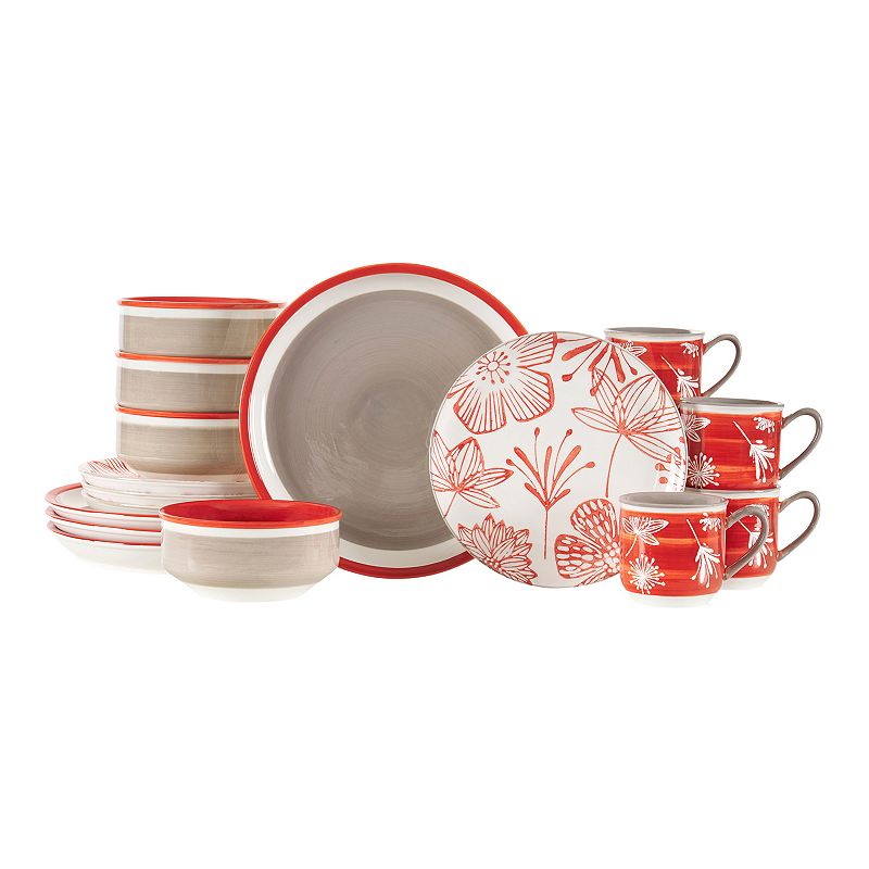 Baum Couleur Red 16-pc. Dinnerware Set