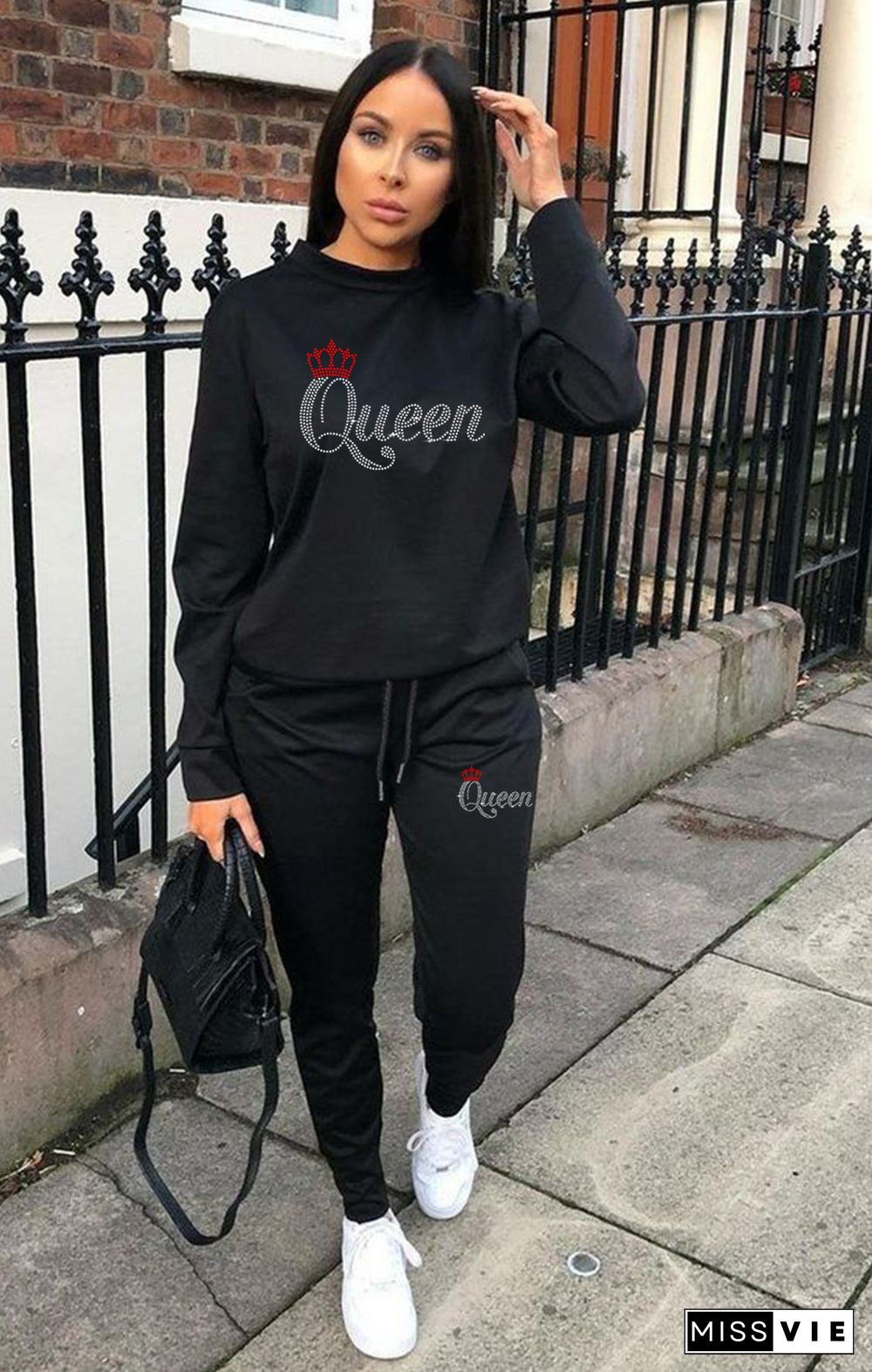 O Neck Loose Pullovers Sweatshirts 2 Piece Sets