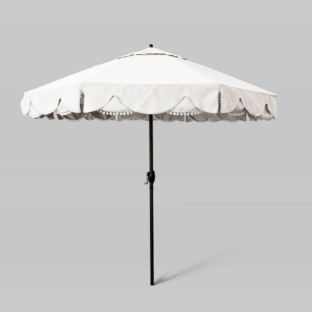 9 x27 Sunbrella Casa Series Patio Umbrella With Auto Tilt Bronze Pole California Umbrella