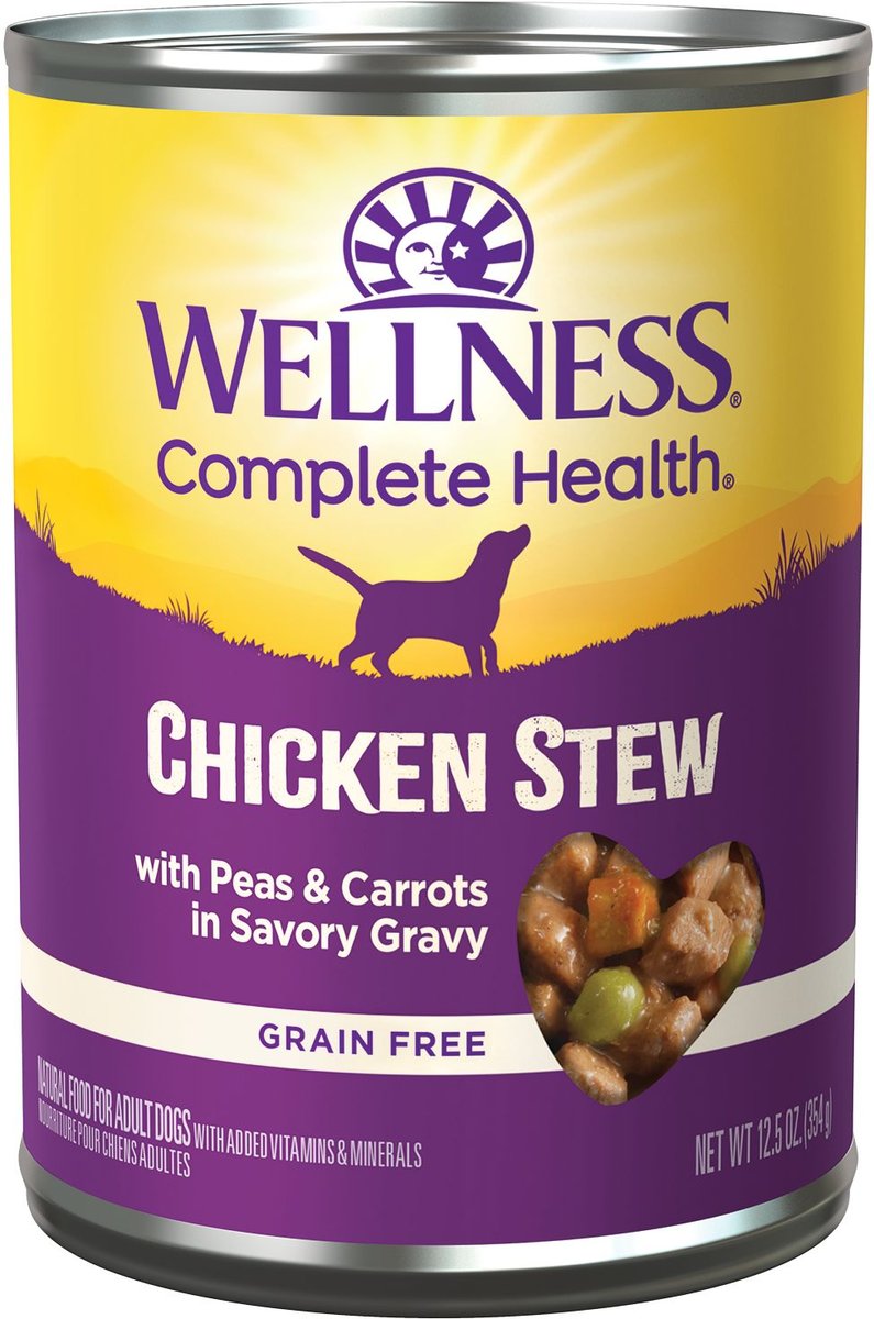 Wellness Chicken Stew with Peas and Carrots Grain-Free Canned Dog Food