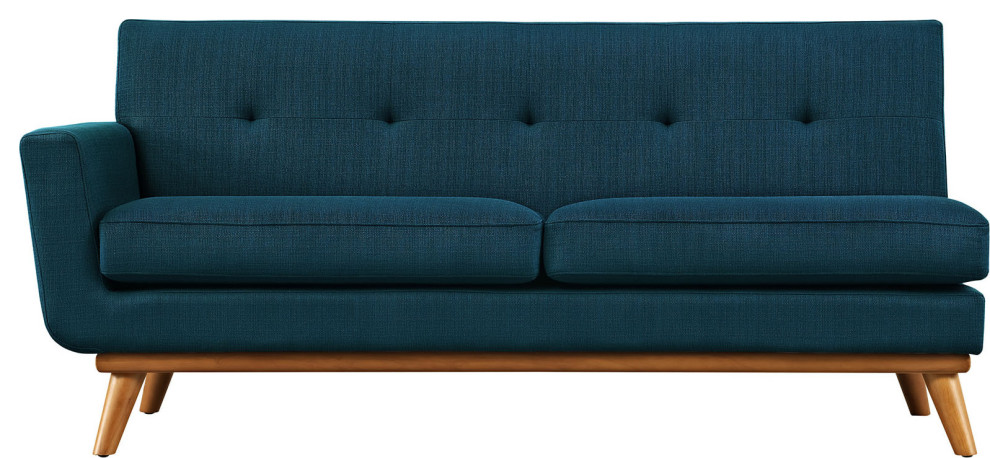 Jayden Left Arm Loveseat   Midcentury   Loveseats   by HedgeApple  Houzz