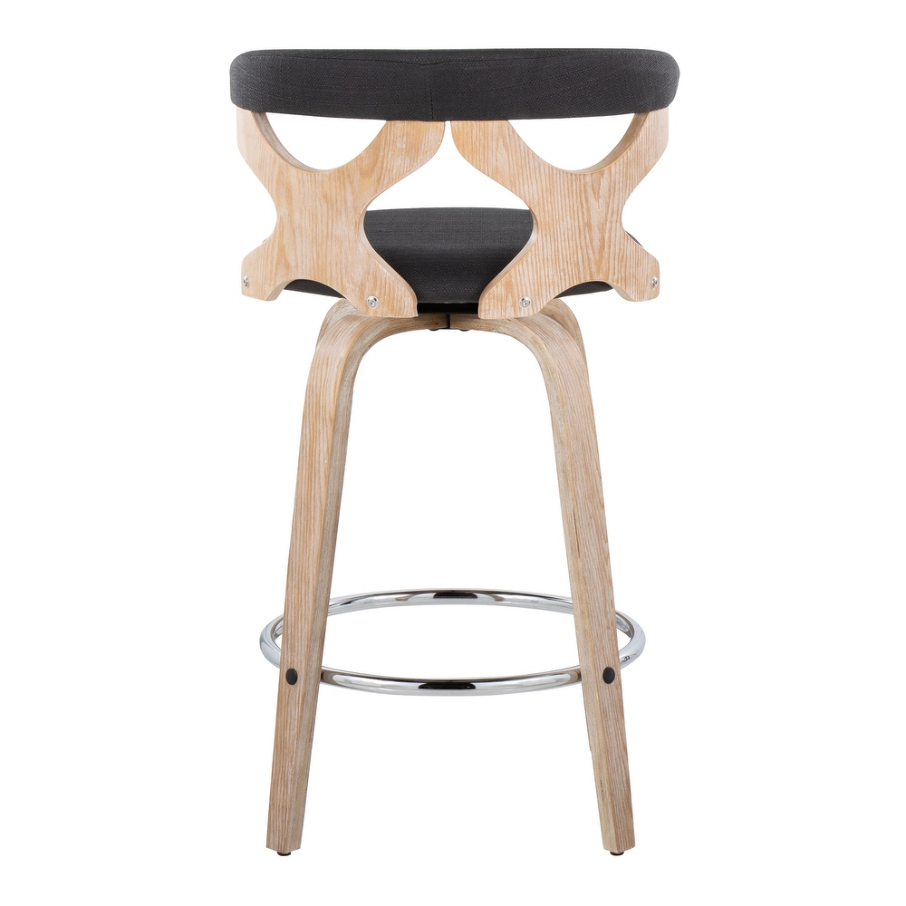 Carson Carrington Viby Fixed Height Counter Stool with Bent Wood Legs   Round Footrest (Set of 2)