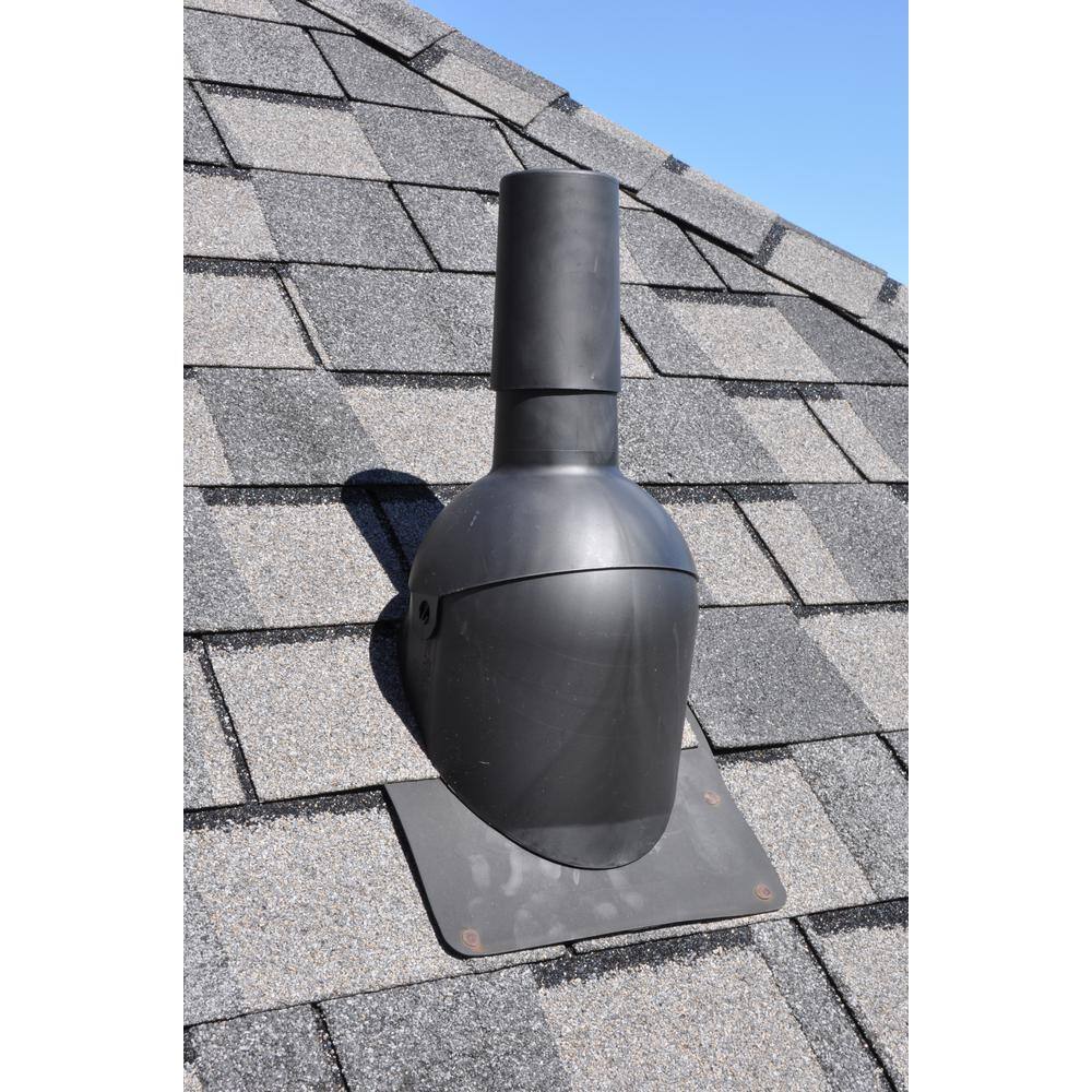 Perma-Boot Pipe Boot Repair Flashing adjustable 1.5 in. I.D. to 3 in. I.D. Vent Pipe in Black PBR 312-3n1 BK