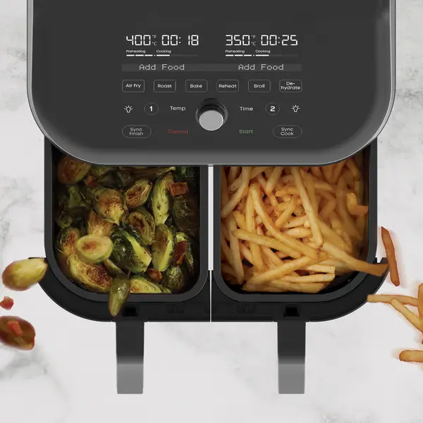 Instant Pot 8 Quart Vortex Plus Dual Black Air Fryer with Clear Cook