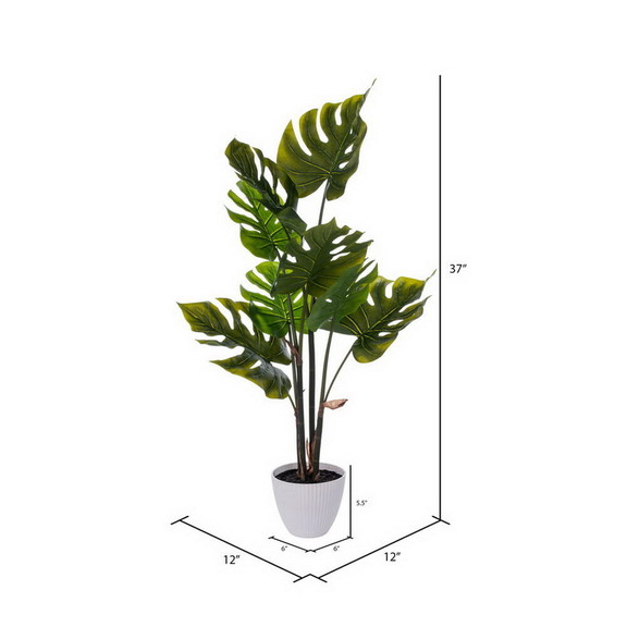 Vickerman TB230137 37 Green Monstera Plant x8 in ...