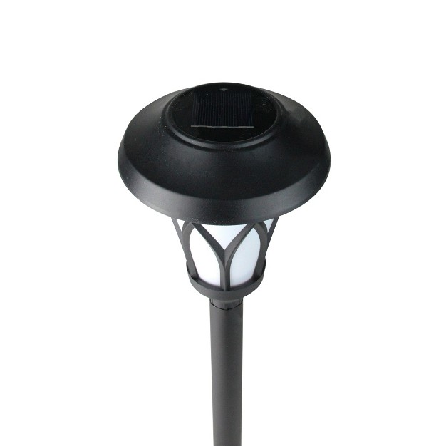 Black And White Led Petal Lantern Solar Powered Lighted Pathway Marker