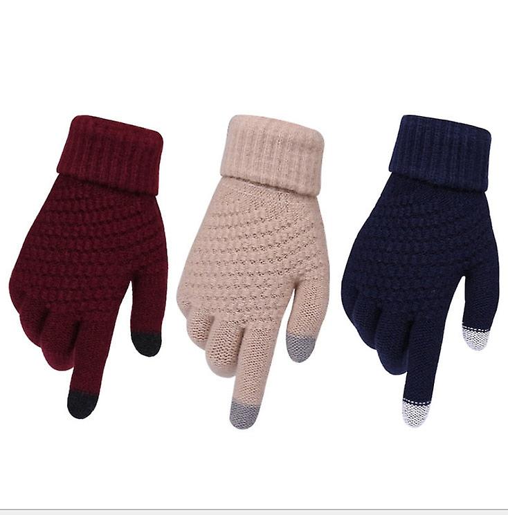 Women Gloves Crochet Knitted Autumn Winter