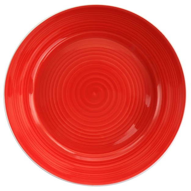 Gibson Home Crenshaw 8 5 Inch 2 Piece Stoneware Dinner Bowl Set In Red And White