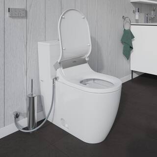 Duravit ME by Starck 1-piece 0.92 GPF Dual Flush Elongated Toilet in. White (Seat Not Included ) 2173010001