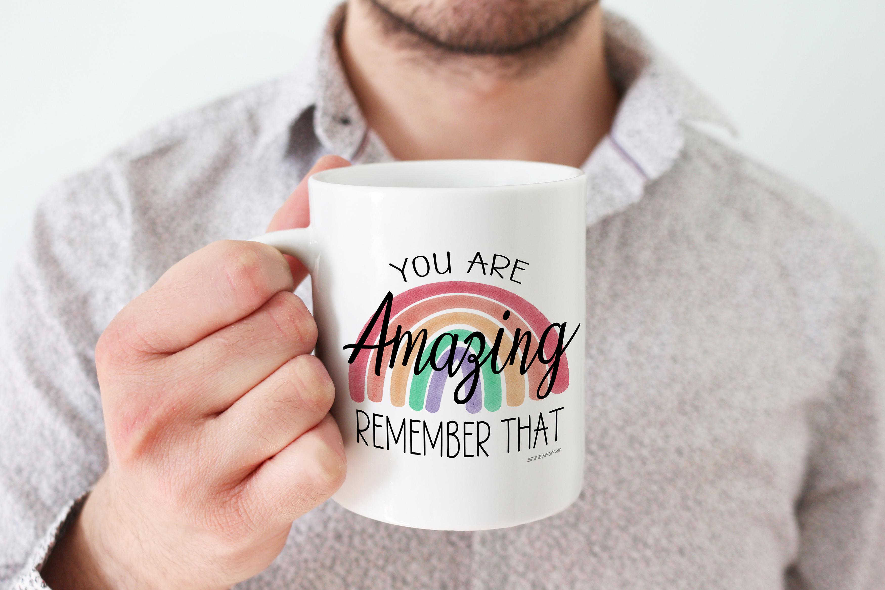 Rainbow You Are Amazing Mug Thank Gifts NHS Hero Covid Key Worker Women Men 11oz Premium Coffee Cup