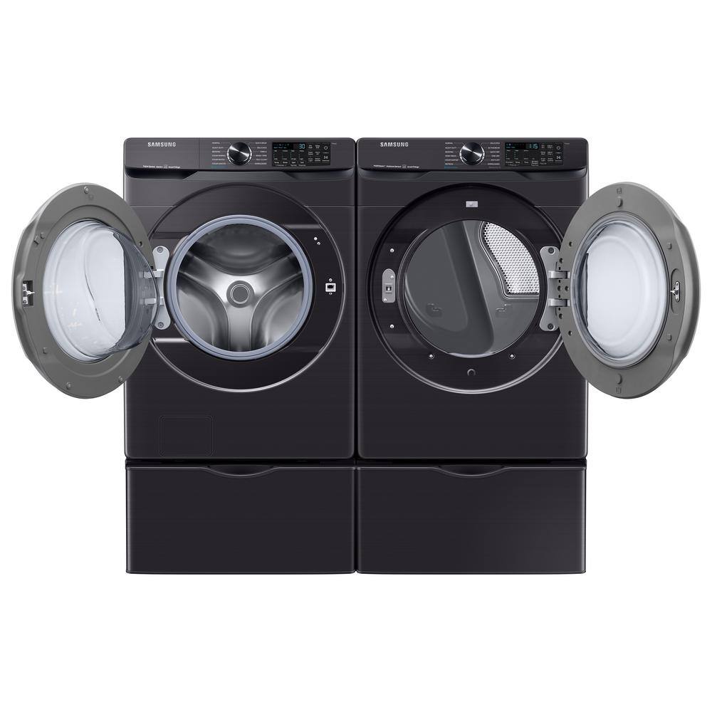  7.5 cu. ft. Stackable Vented Gas Dryer with Steam Sanitize+ in Brushed Black DVG50A8500V