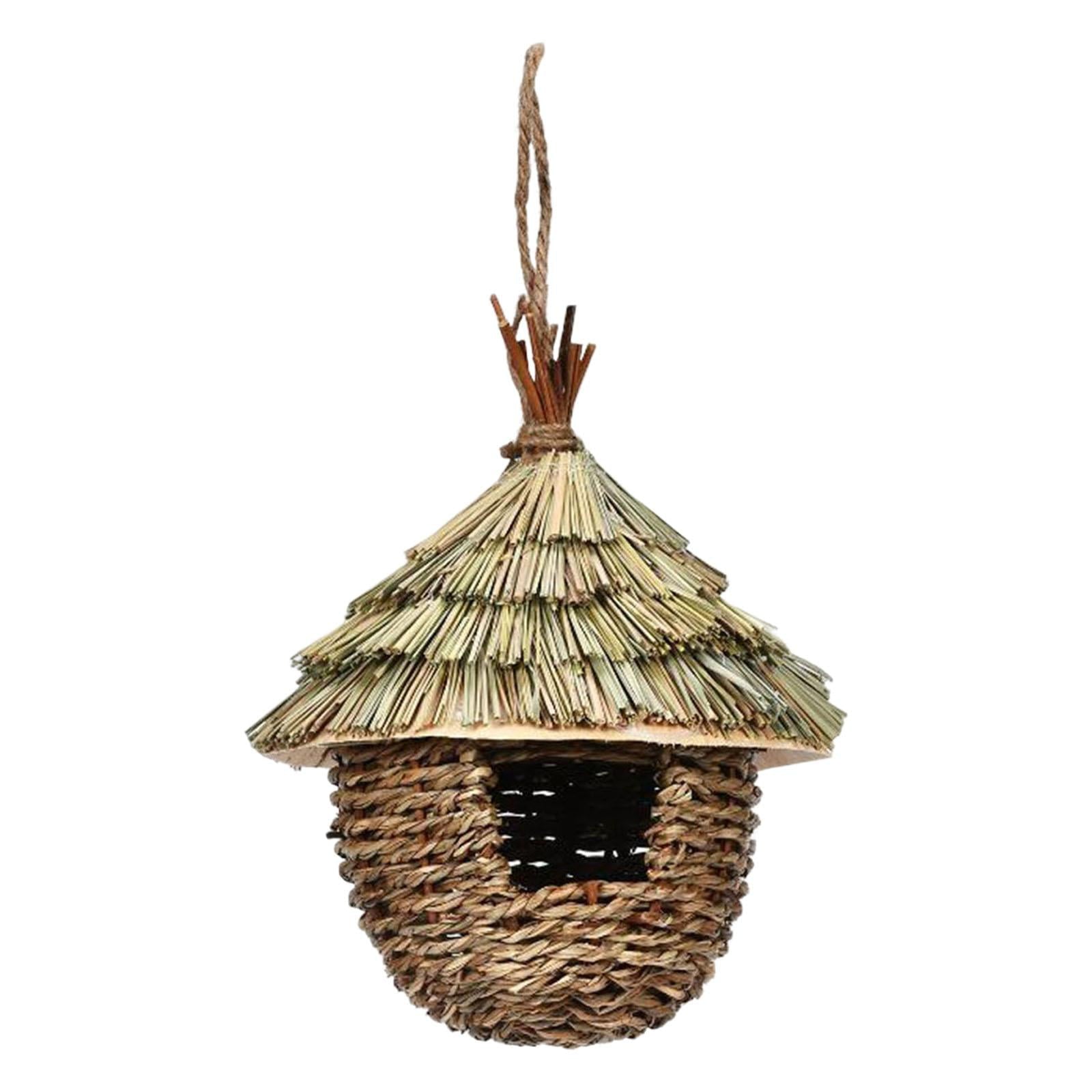 Hanging Birds House Hummingbird Nest Pet Accessories Bird Cages Birds Hut Shelter Bird Nest for Yard Window Outdoor Home Decor