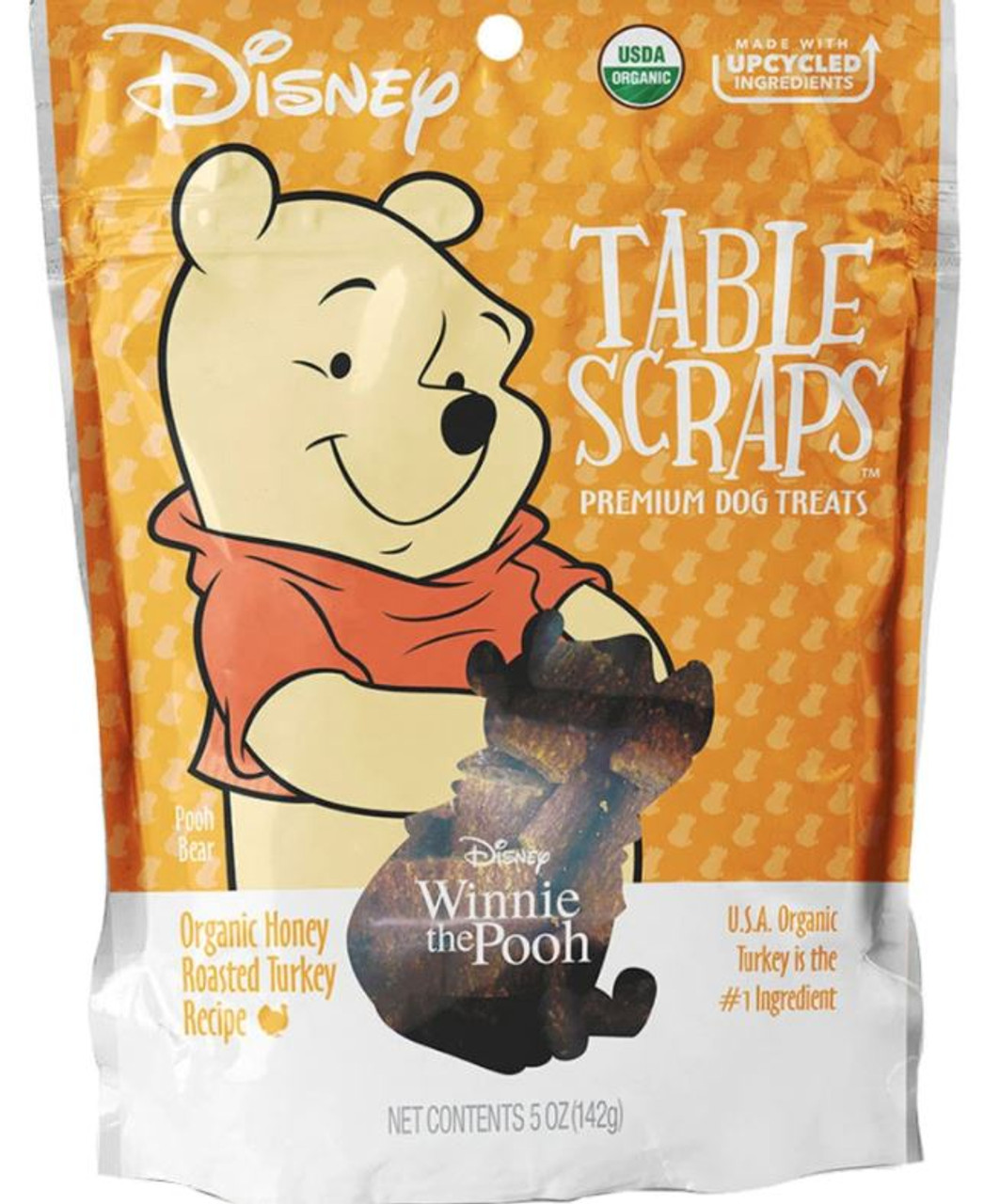 Disney Winnie the Pooh Table Scraps Premium Dog Treats， Honey Turkey， 5oz. Bag