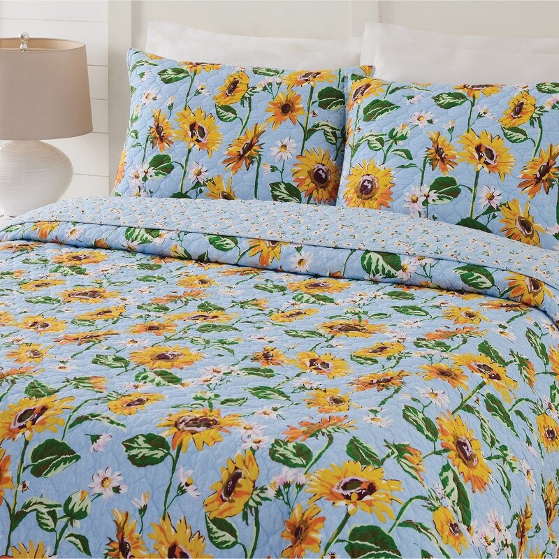 Sunflower Sky Reversible Quilt Set