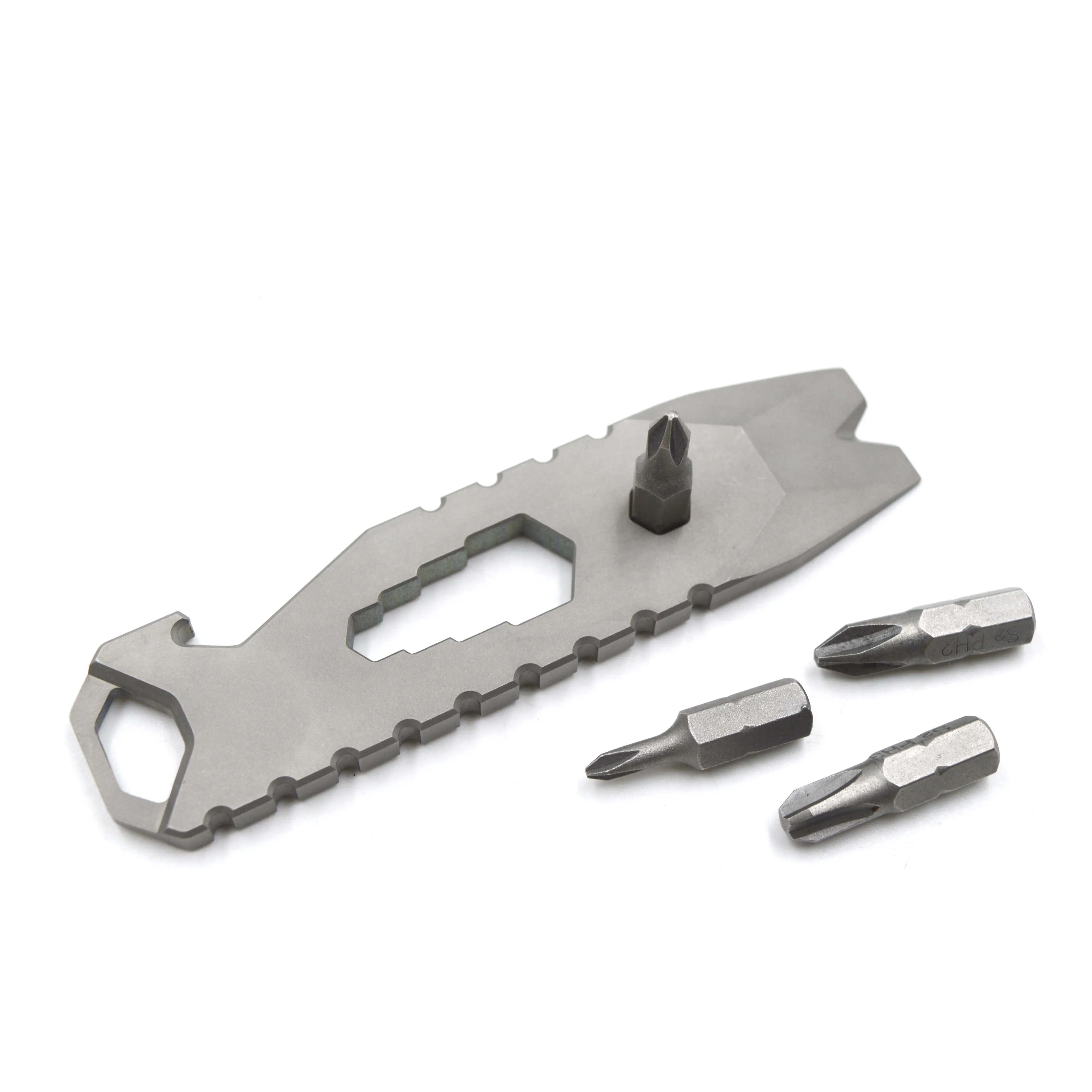 High Strength Customized Titanium Pry Bar EDC Multi Tools Survival Bottle Opener