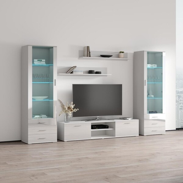 Soho 4 Modern Wall Unit Entertainment Center