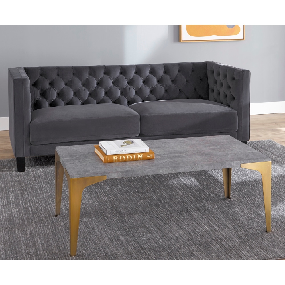 Lifestorey Modern Chesterfield Back Sofa and Chair Set