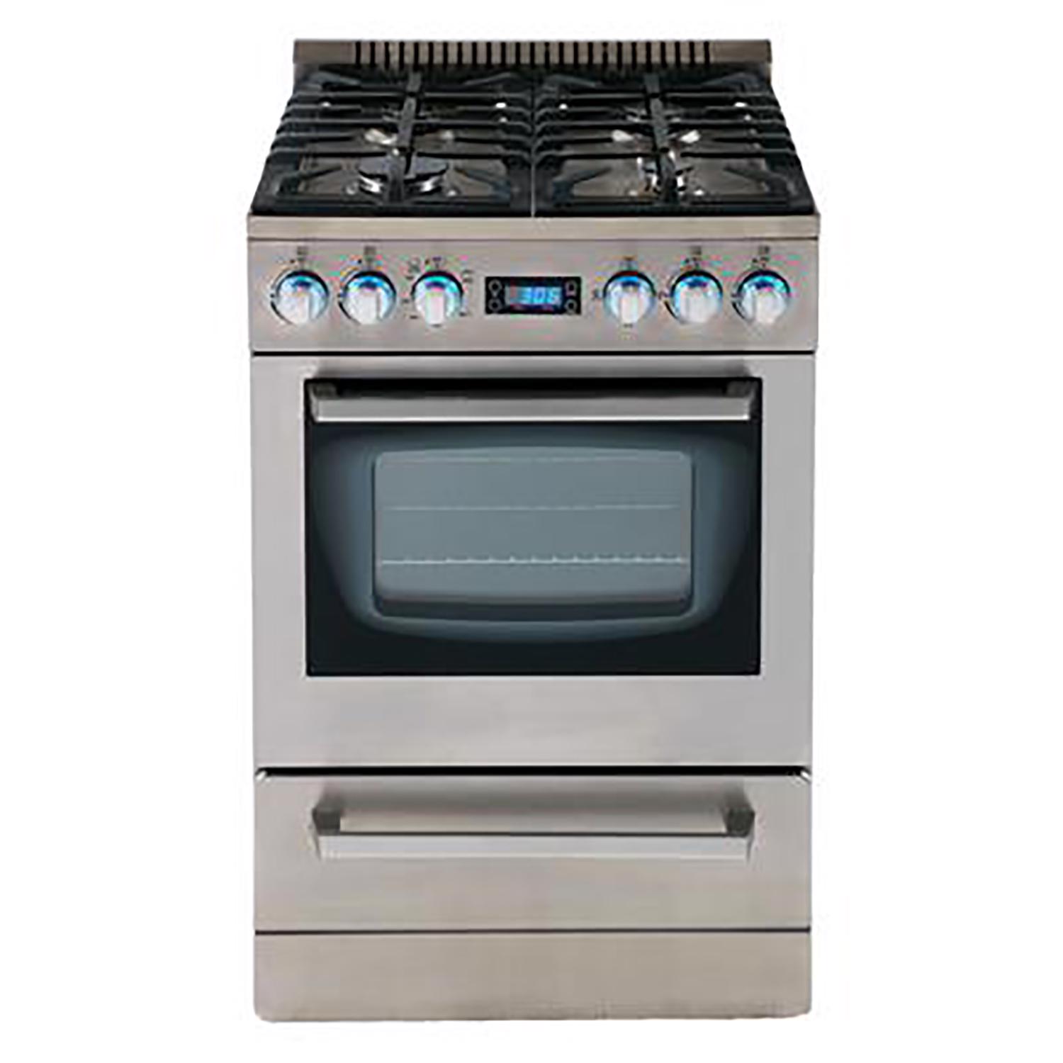 Avanti 2.6 cu ft Black/Silver Gas Range 750 W