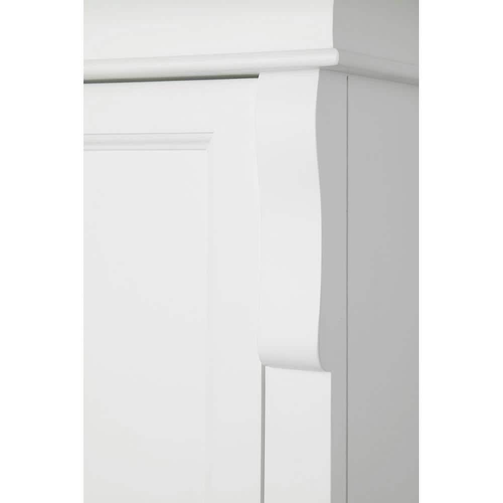 Home Decorators Collection Naples 2612 in W x 3234 in H x 8 in D Bathroom Storage Wall Cabinet in White