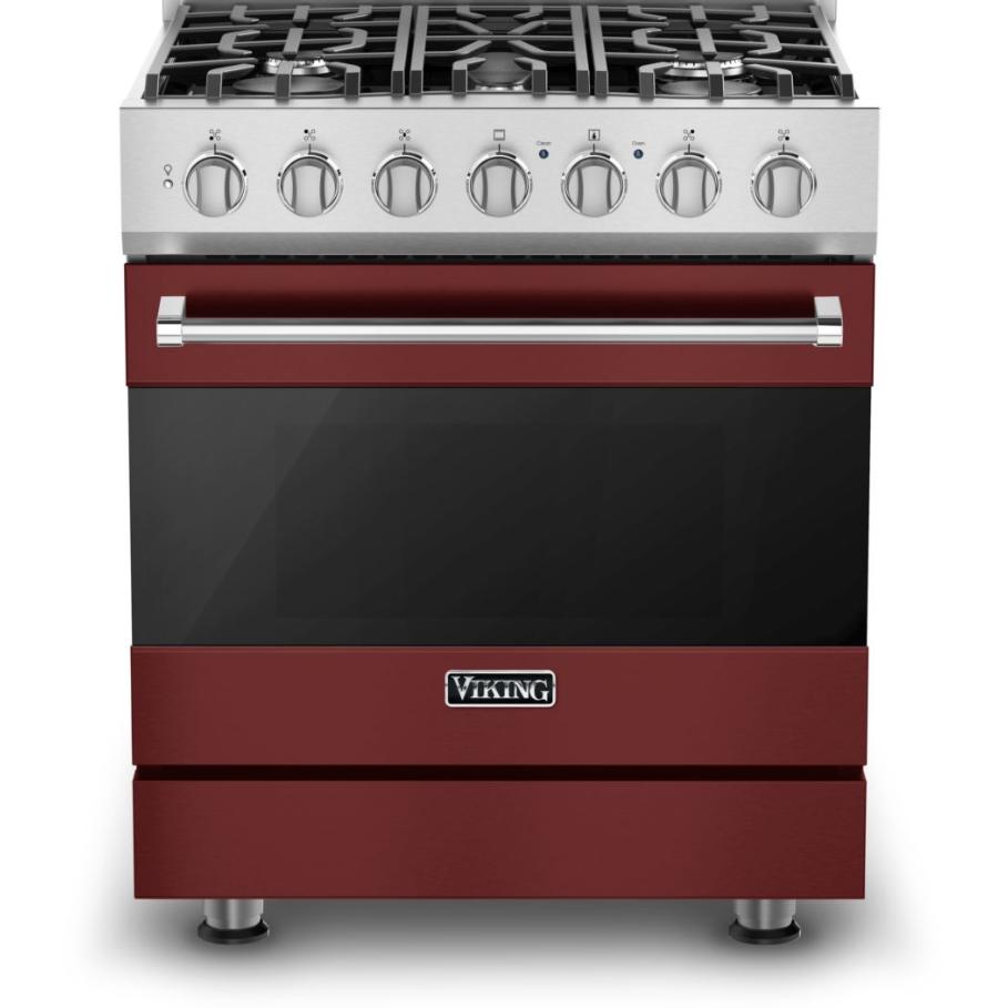 Viking 30-inch Freestanding Gas Range with ProFlow Convection Baffle RVGR3302-5BRELP