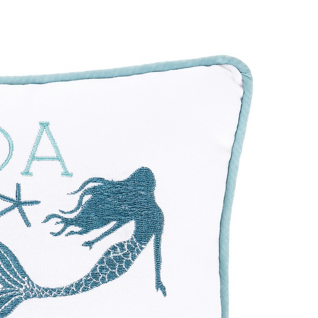 X 10 quot Not A Mermaid Embroidered Throw Pillow