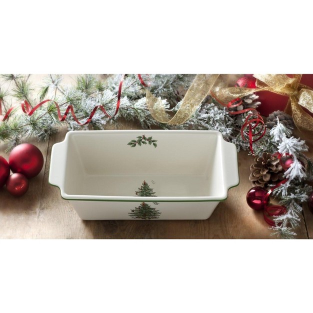 Spode Christmas Tree Loaf Pan 11 75 inch Baking Dish For Bread And Meatloaf With Christmas Tree Motif Made Of Fine Earthenware