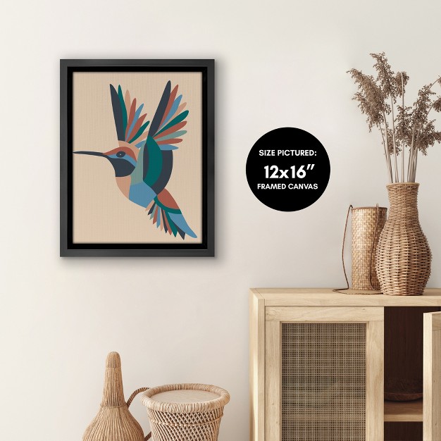 Americanflat Freedom Kingfisher By Miho Art Studio Floating Canvas Frame Modern Wall Art Decor